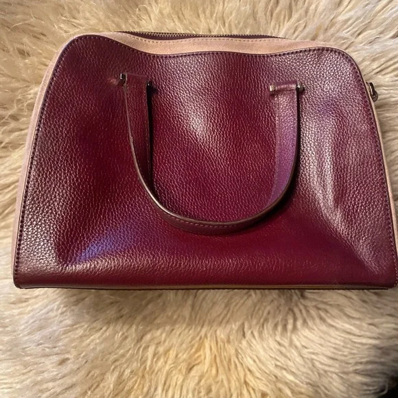 Kate Spade Burgundy Leather Satchel - Picture 2 of 6